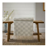 Deyongs Bruggen Yarn Dyed Woven Throw, Cream/Grey