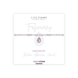Life Charms February Birthstone Bracelet
