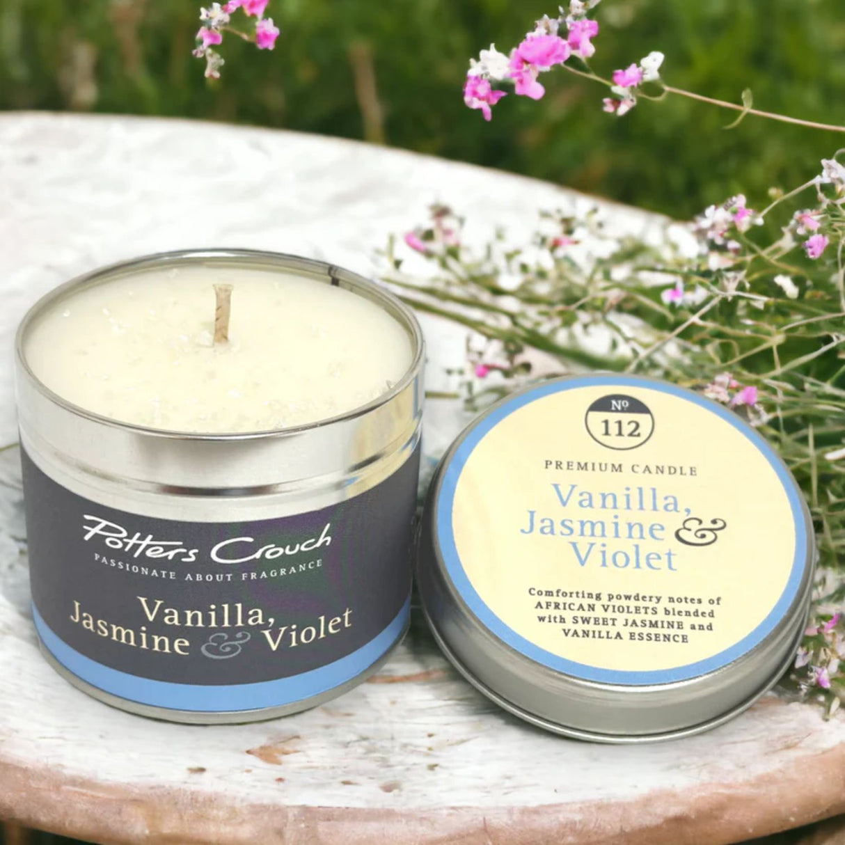 Potters Crouch Vanilla, Jasmine & Violet Candle