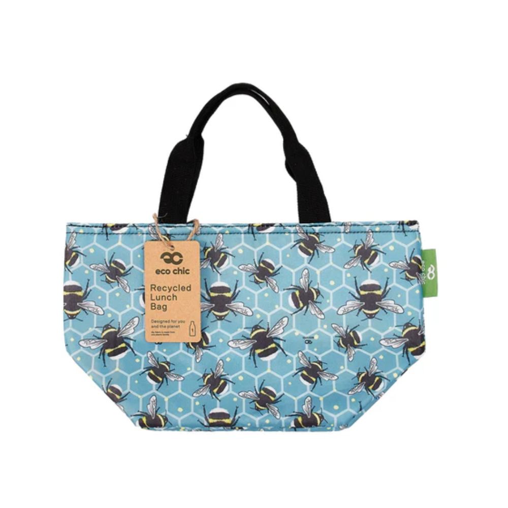Eco Chic Lightweight Foldable Lunch Bag Bumble Bees