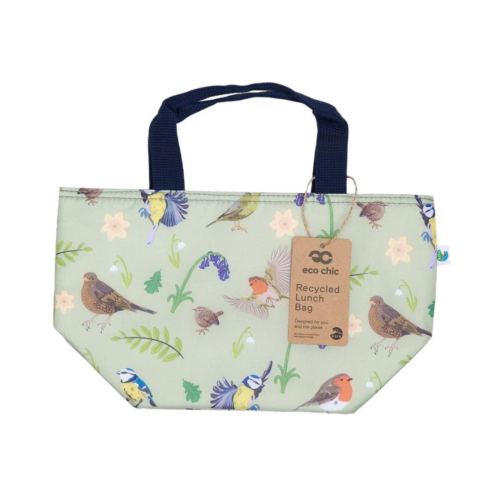 Eco Chic Lightweight Foldable Lunch Bag RSPB Birds