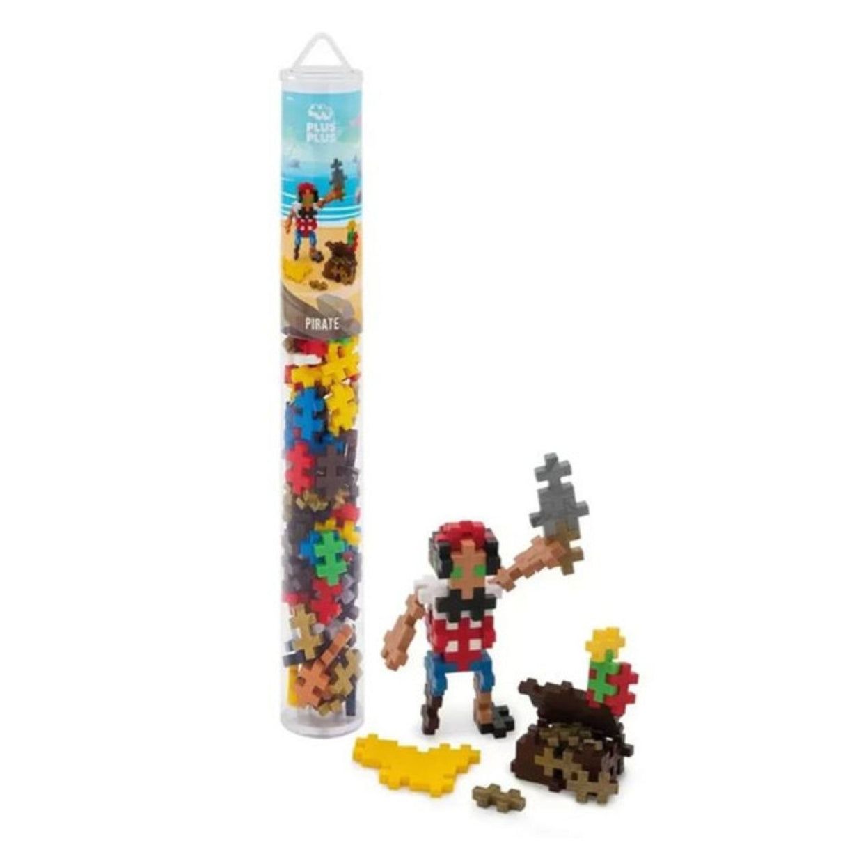 Plus Plus 100 Piece Pirate Jigsaw Tube