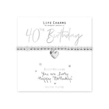 Life Charms "You Are 40" Heart Bracelet
