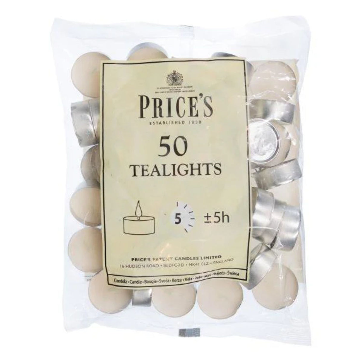 Price's White Tealights Bag (50)