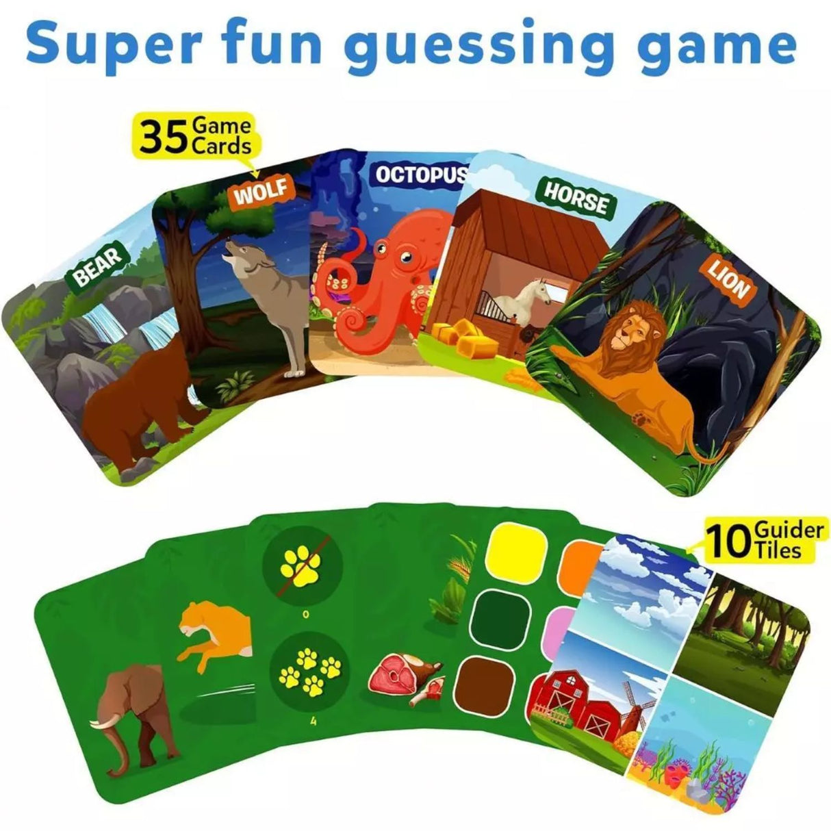 Skillmatics Guess in 10 Junior: Animal Kingdom Trivia Card Game (Ages 3-6)