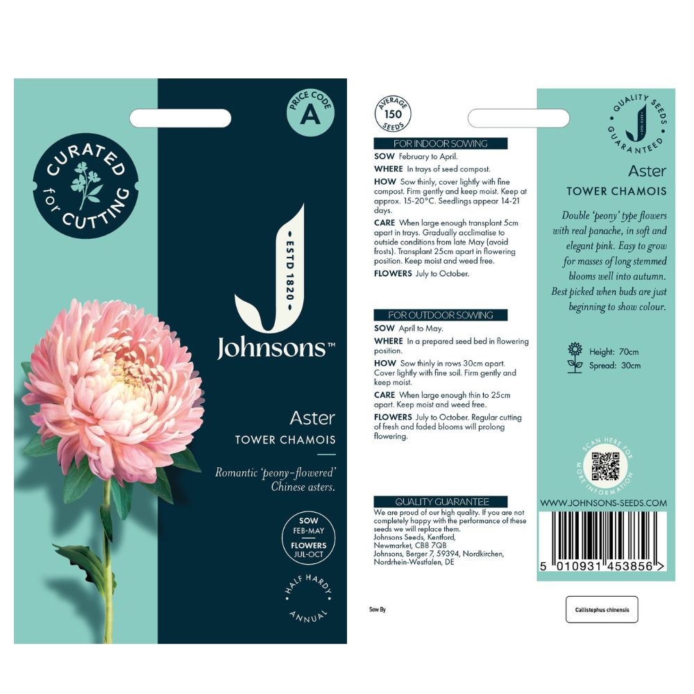 Johnsons Aster Tower Chamois Seeds