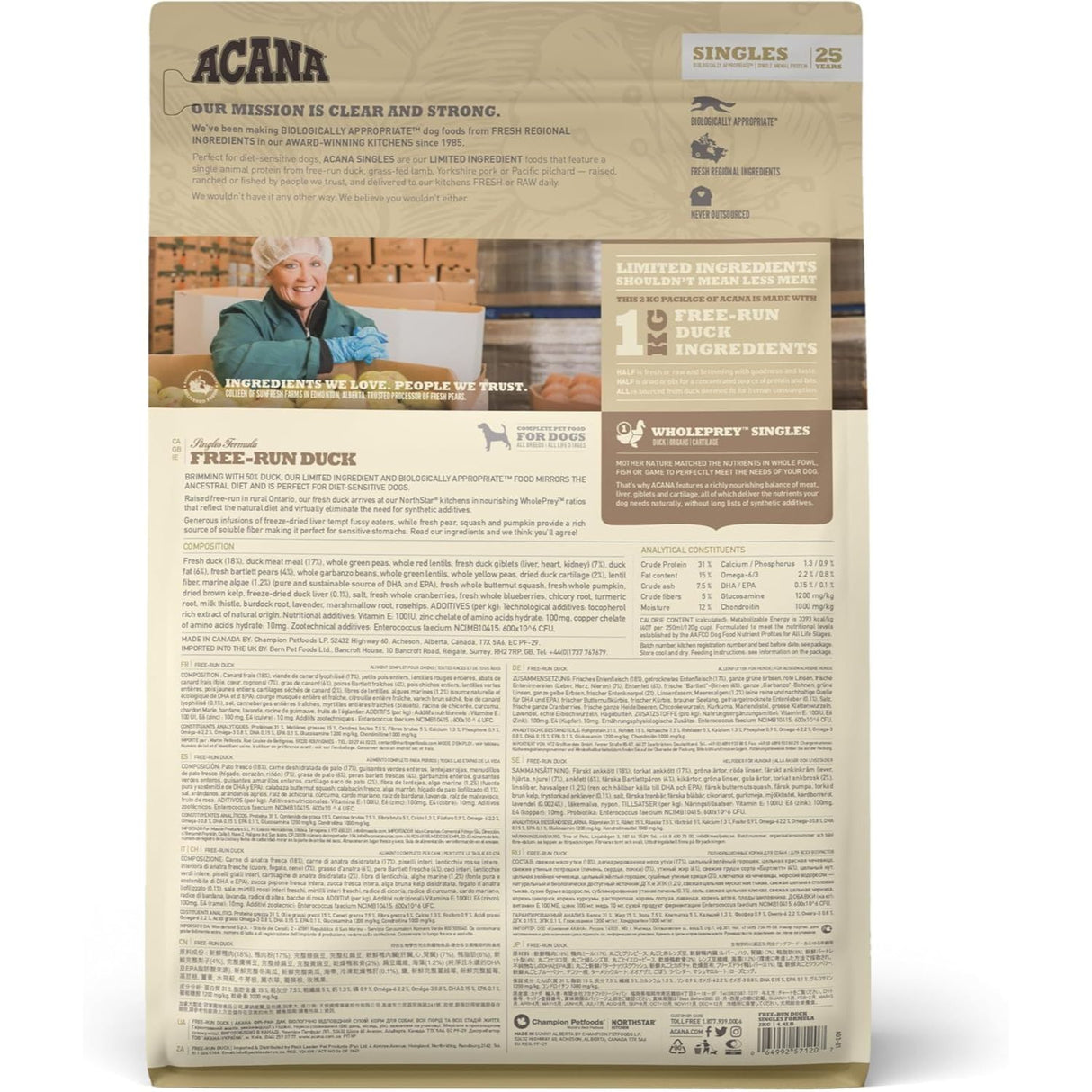 Acana Free Run Duck Dog Food 2KG