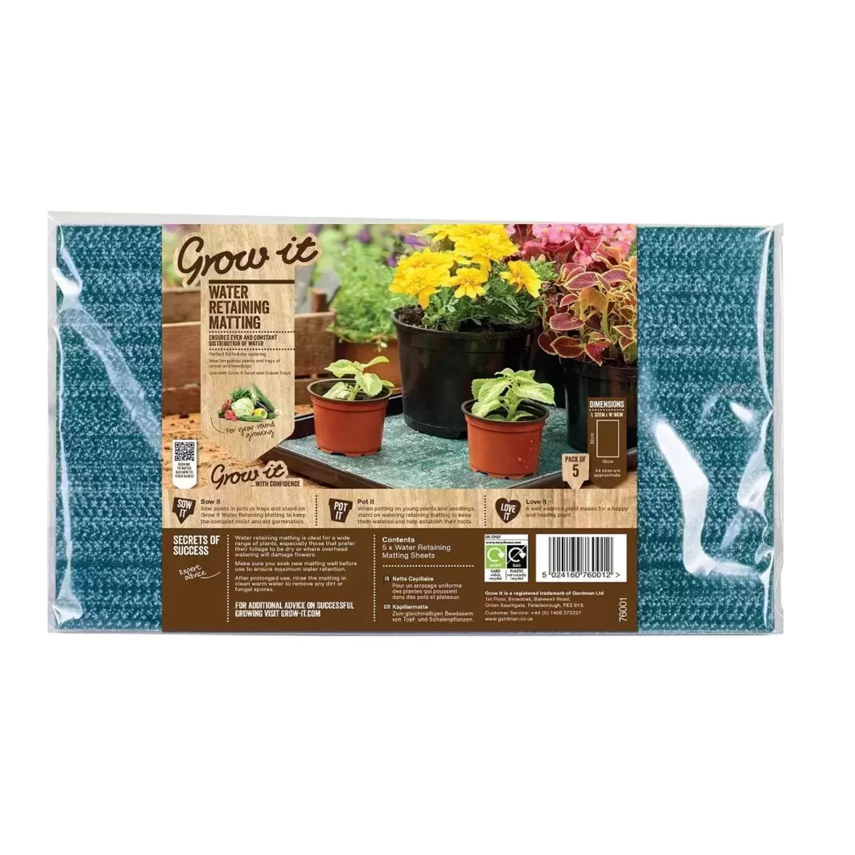 Westland Horticulture Capillary Matting Seed Tray Inserts (Pack of 5)