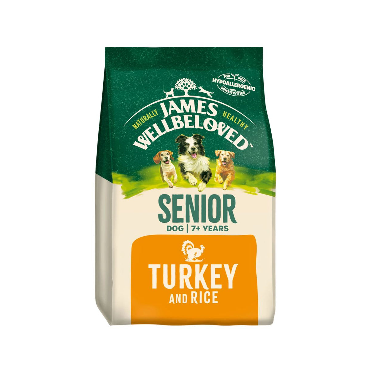 James Wellbeloved 2kg Turkey & Rice Senior Dry Dog Food