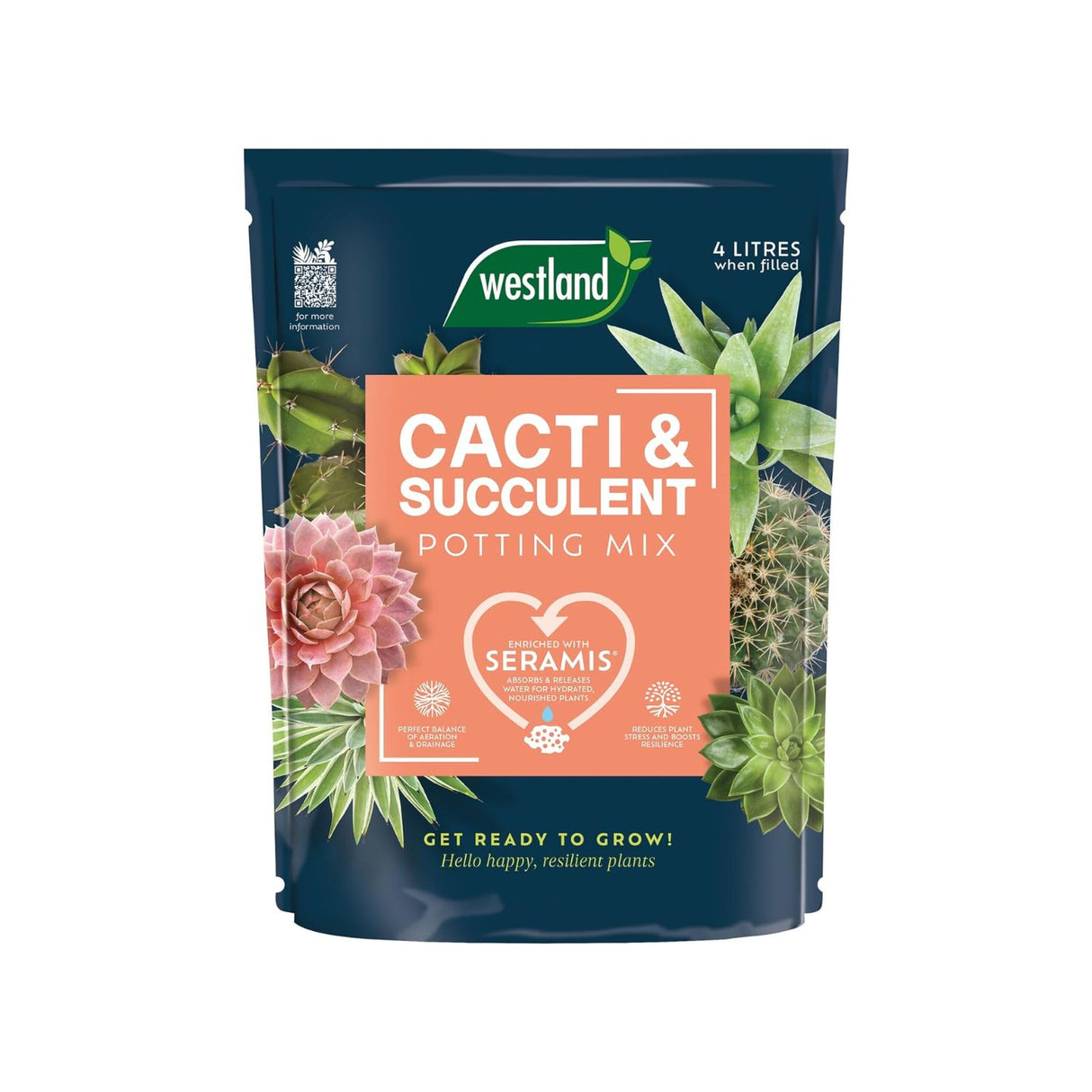 Westland 4L Cacti & Succulent Potting Mix Peat Free Compost