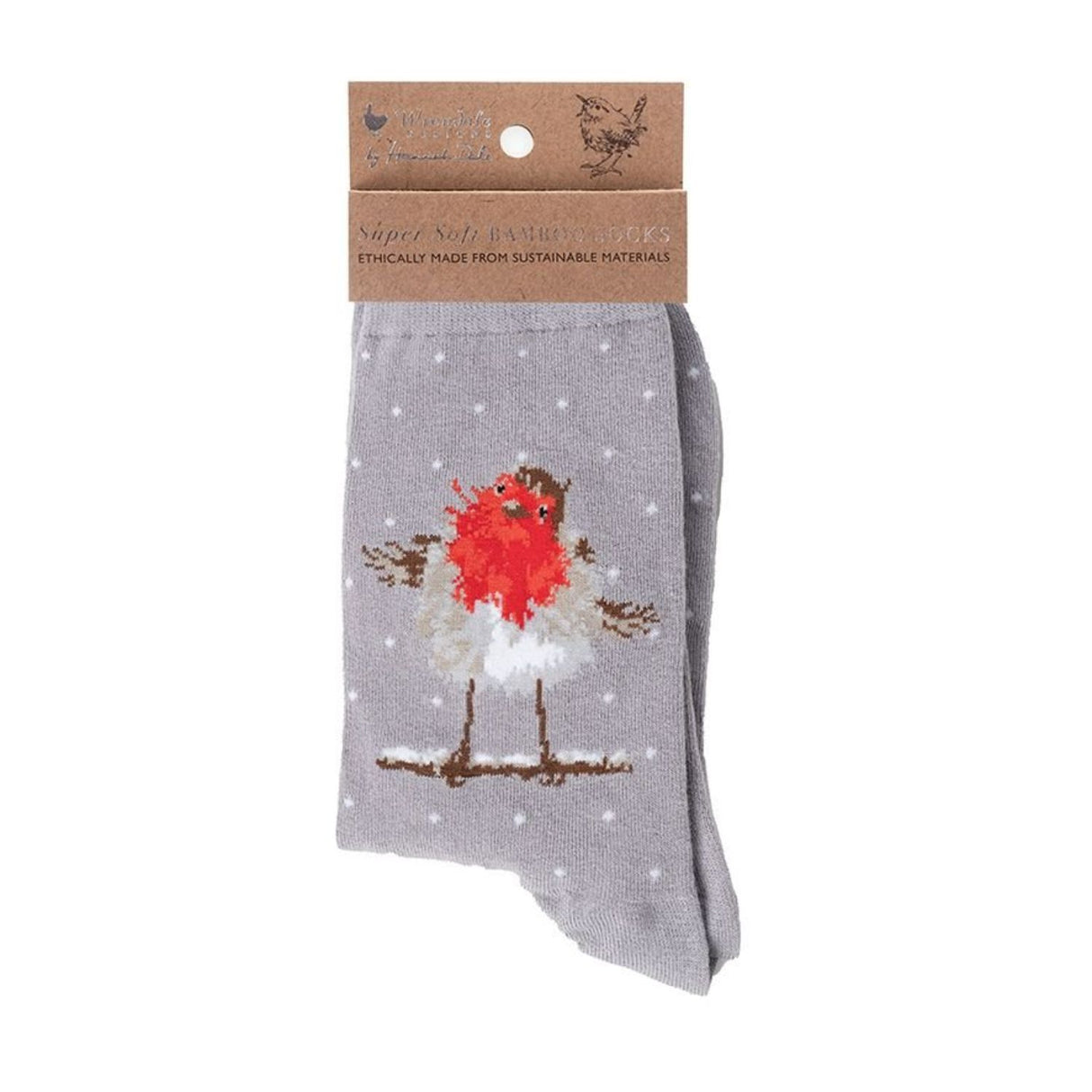 Wrendale 'Jolly Robin' Robin Socks