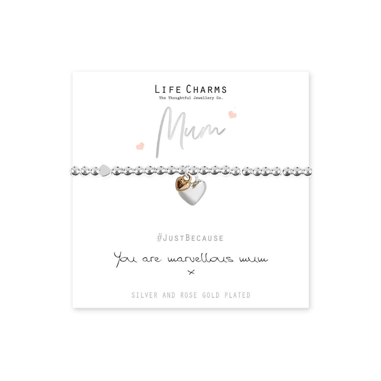 Life Charms "Marvellous Mum" Hearts Bracelet