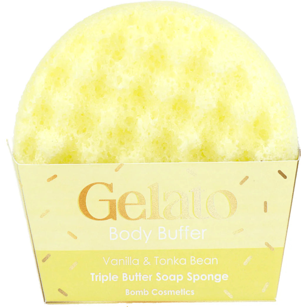 Bomb Cosmetics Vanilla & Tonka Gelato Body Buffer Sponge