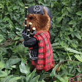 Vivid Arts 11cm Highland Cattle Bagpiper - XHC-4004-D