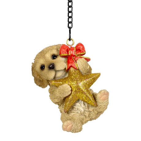 Vivid Arts Hanging Golden Cockapoo with Star Pet Pal