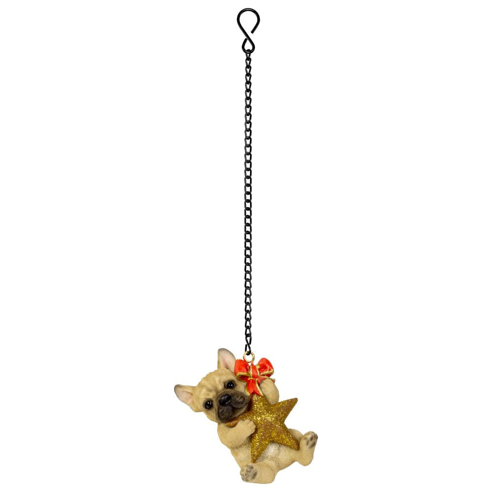 Vivid Arts Hanging Golden French Bulldog with Star Pet Pal