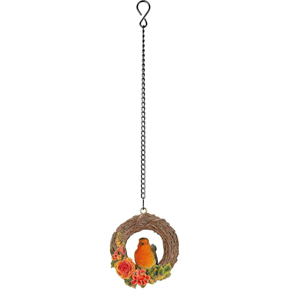 Vivid Arts Hanging Robin Autumn Rattan Wreath - BG-XW43-G
