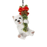 Vivid Arts Hanging West Highland Terrier Puppy with Wreath Pet Pal
