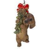 Vivid Arts Resin Hanging Brown Dachshund Wreath Puppy Pet Pal