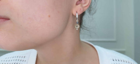 Rosie Fox Silver Hematite Gemstone Belle Earrings