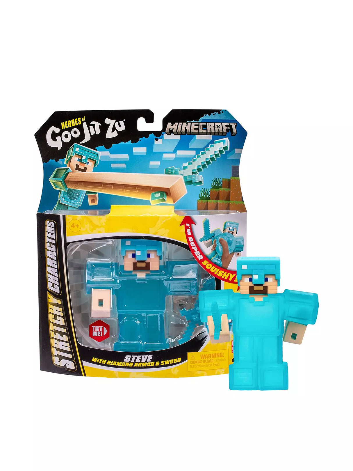 Minecraft Heroes of Goo Jit Zu Steve Stretchy Figure