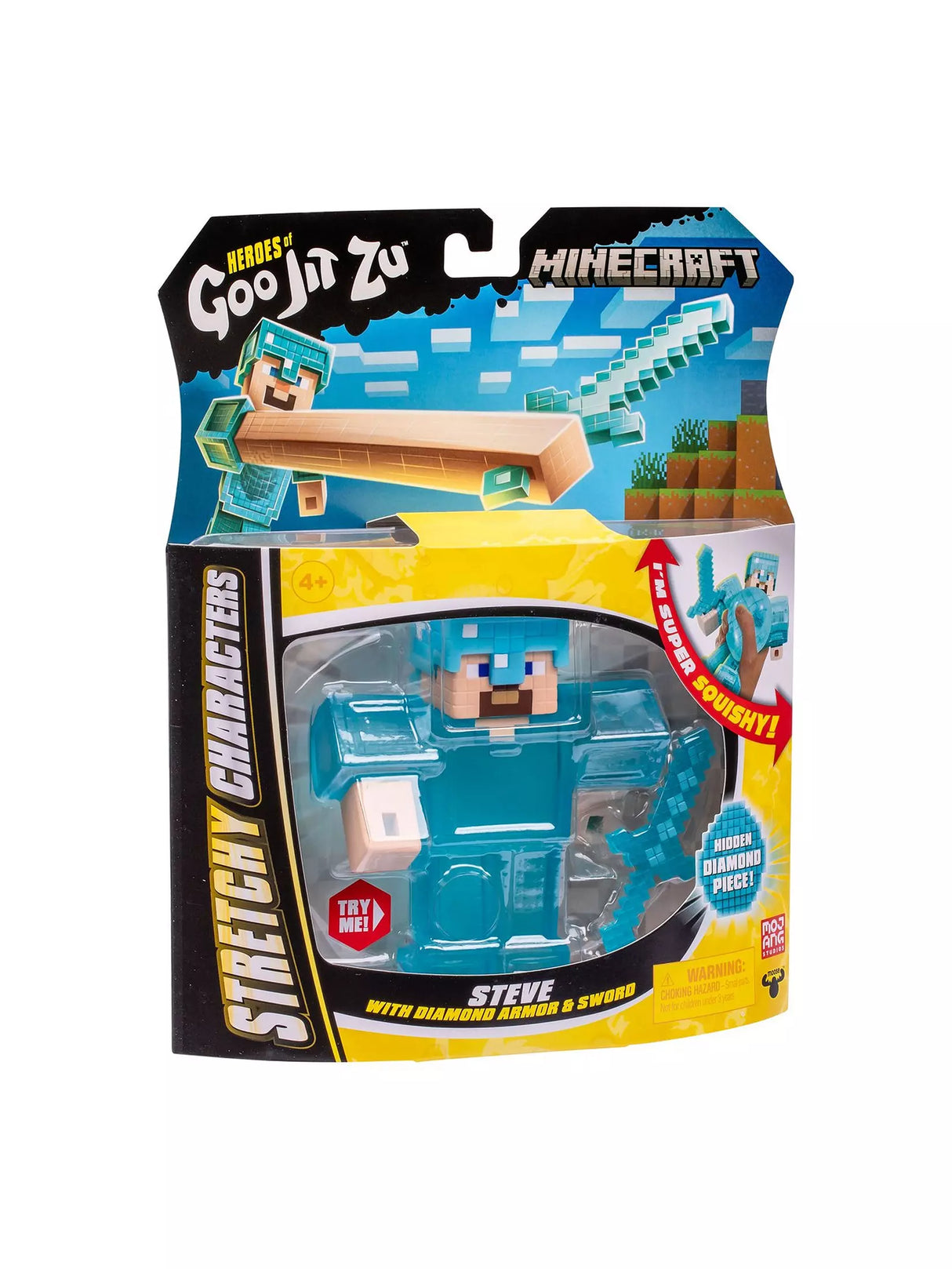 Minecraft Heroes of Goo Jit Zu Steve Stretchy Figure