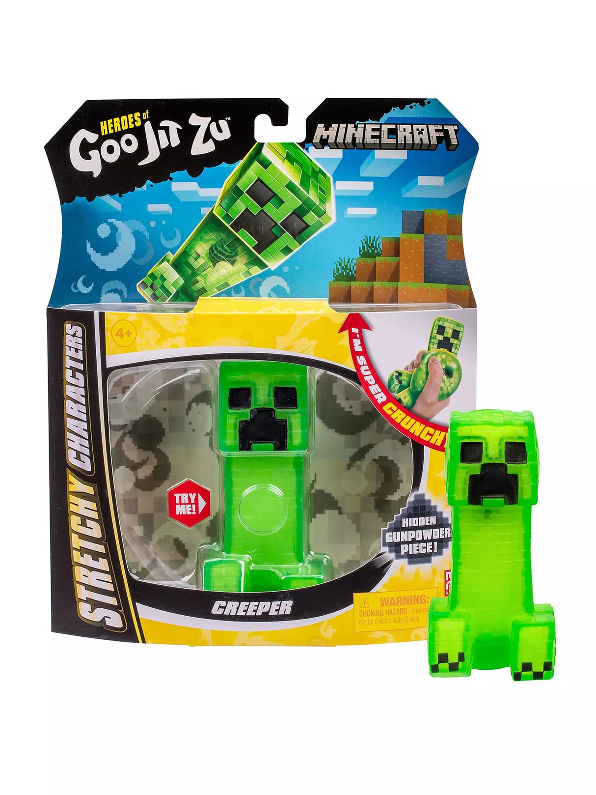 Minecraft Heroes of Goo Jit Zu Creeper Stretchy Figure