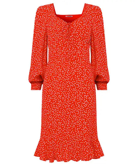 Joe Browns 10 Orange Sassy Spot Short Dress - WF182A