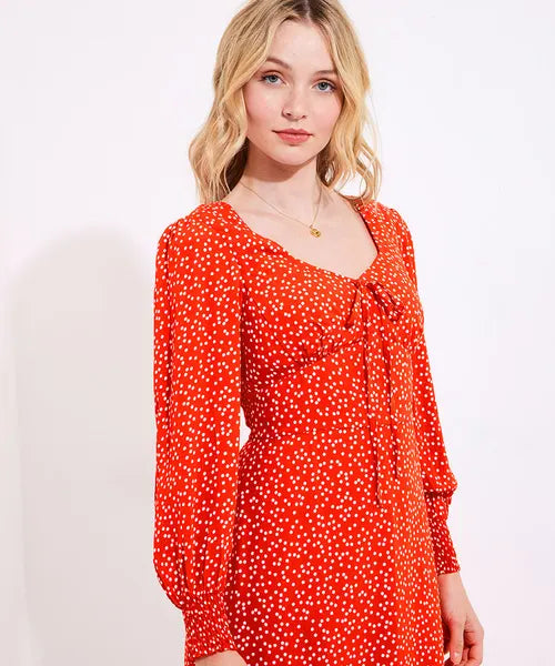 Joe Browns 14 Orange Sassy Spot Short Dress - WF182A