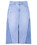 Joe Browns 16 Blue Denim Elsa Panelled Midi Skirt
