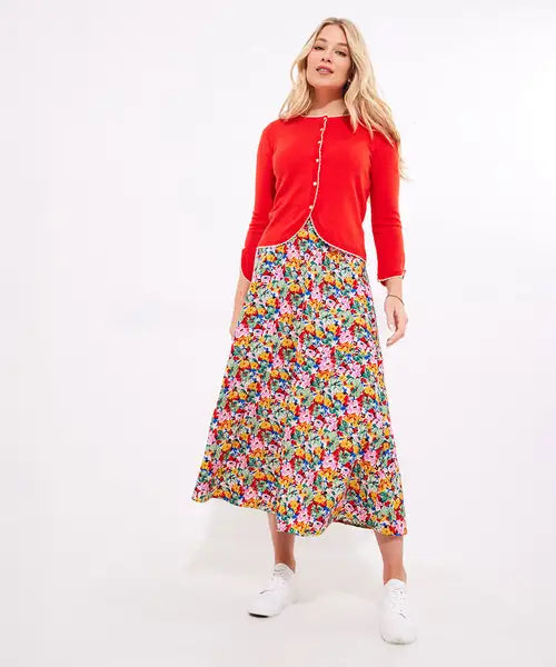 Joe Browns 8 Multi-Coloured Floral Fancy Printed Maxi Skirt - WS453A
