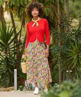 Joe Browns 8 Multi-Coloured Floral Fancy Printed Maxi Skirt - WS453A