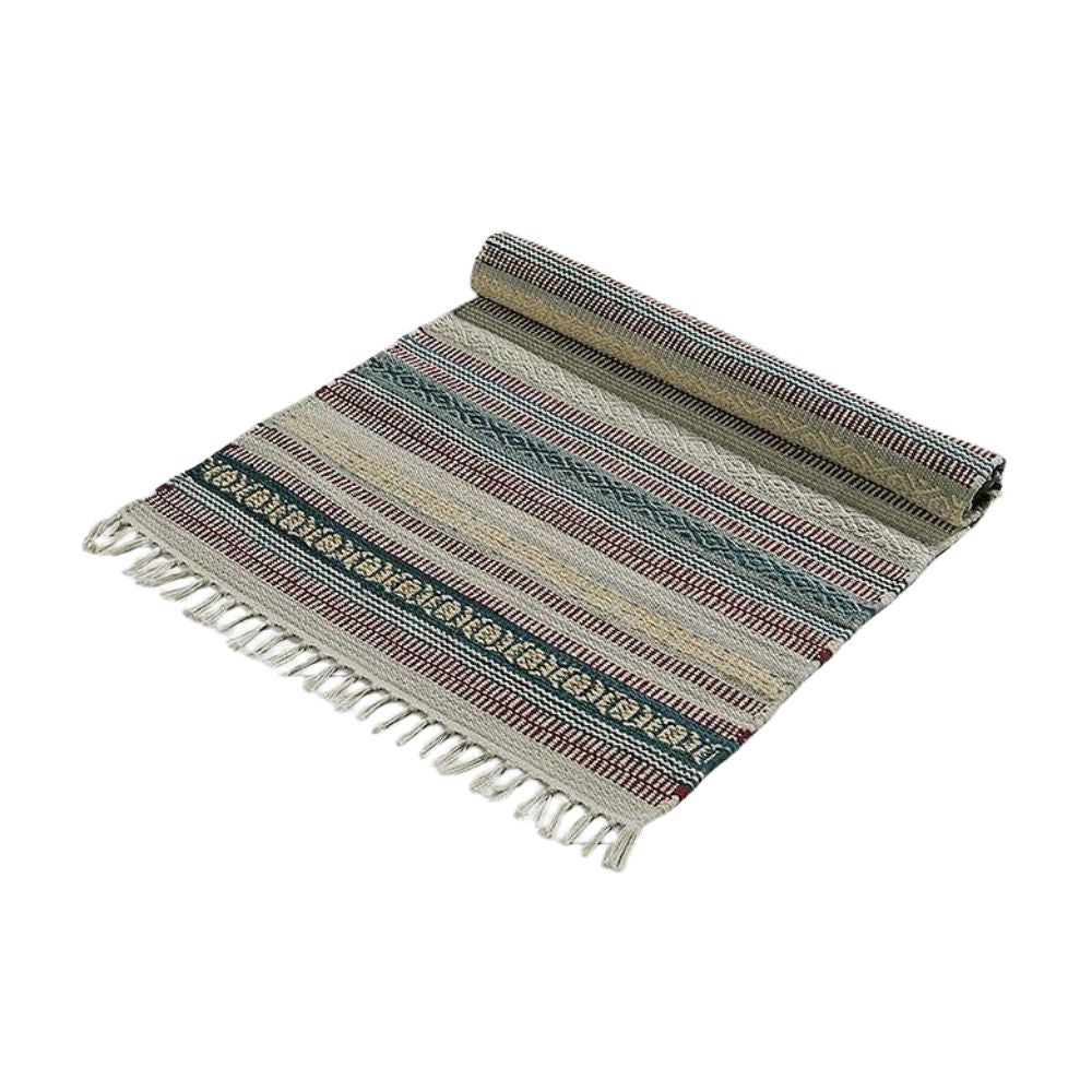 Walton & Co 130cm Woven Arran Rug Striped Pattern