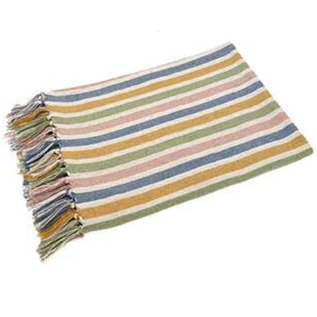 Walton & Co 152cm Carousel Recycled Cotton Throw - Old Railway Line Garden Centre