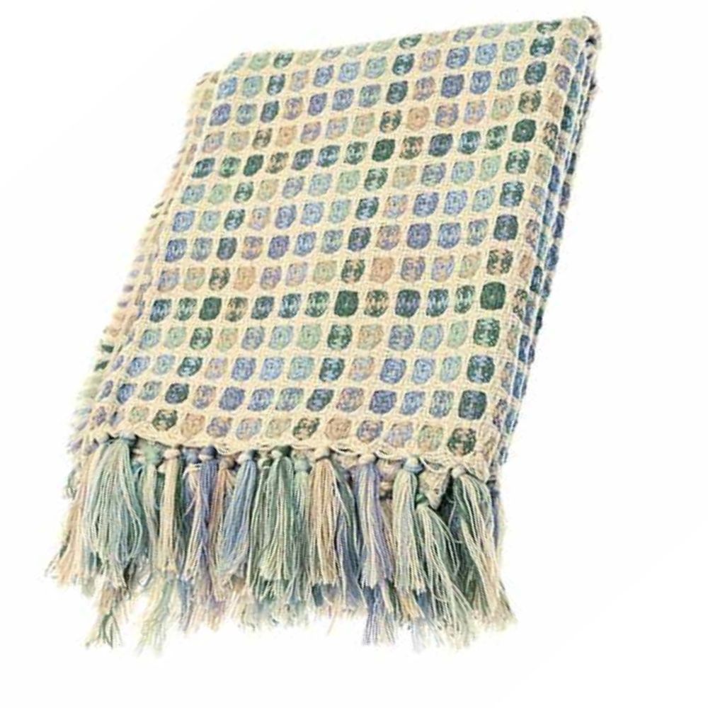 Walton & Co 127cm x 152cm Kielder Throw - Olive Cornflower