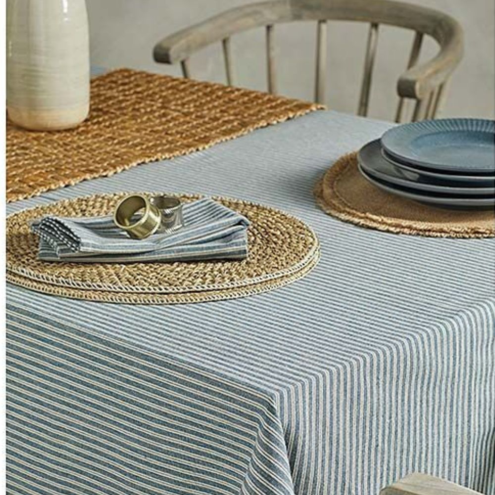 Walton & Co 130cm x 180cm Hampton Stripe Tablecloth