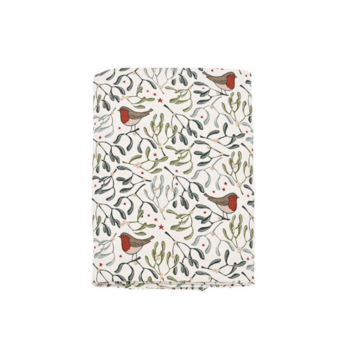 Walton & Co 180cm Robin and Mistletoe Tablecloth
