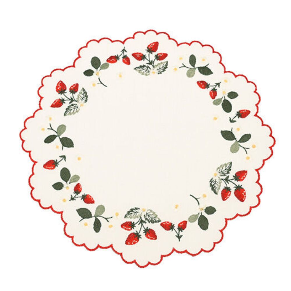 Walton & Co 30cm Embroided Strawberry Placemat