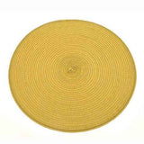 Walton & Co 35cm Circular Ribbed Placemat - Lemon