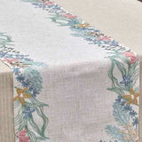 Walton & Co 35cm x 175cm Embroidered Coral Table Runner