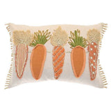 Walton & Co 35cm x 50cm Appliqued Carrot Cushion