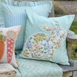 Walton & Co 43cm x 43cm Embroided Rabbit Cushion