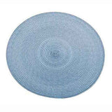 Walton & Co Circular Ribbed Placemat - Sky Blue