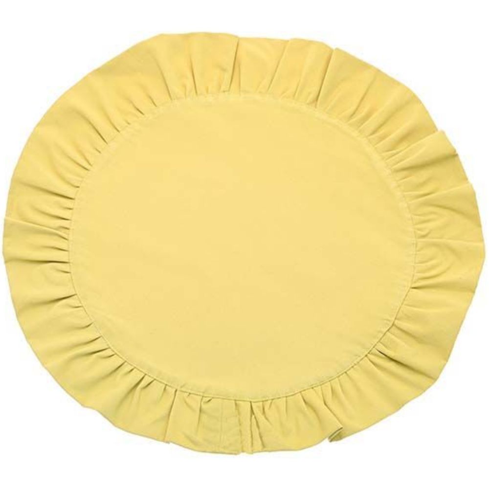 Walton & Co Circular Ruffle Edge Placemat - Butter