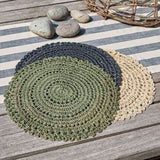 Walton & Co Crochet Paper Placemat - Olive