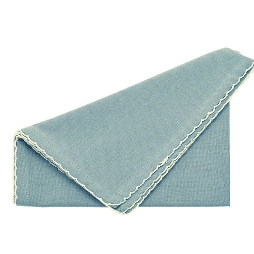 Walton & Co Scalloped Napkin (Set of 4) - Sky Blue