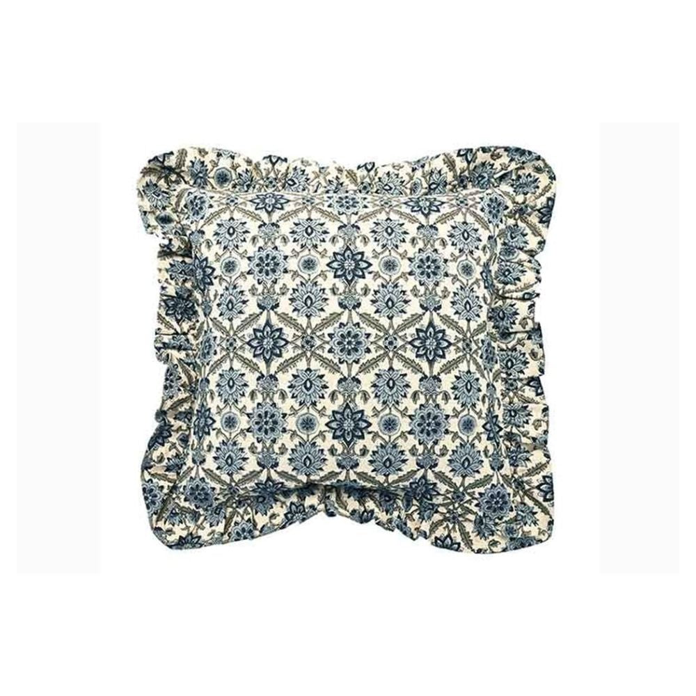 Walton & Co 43cm Kelmscott Ruffle Sqaure Cushion
