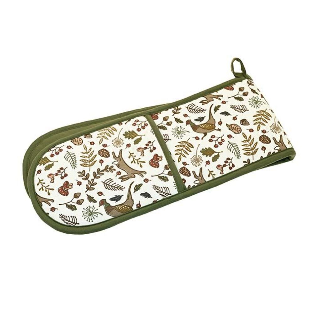 Walton & Co 94cm Into the Woods Double Oven Glove - Olive