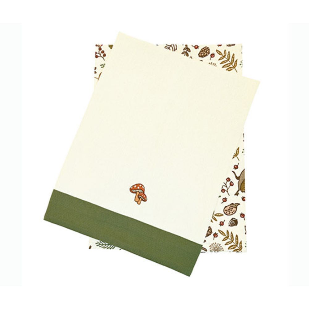 Walton & Co Into the Woods Toadstool Tea Towel - (Set of 2)