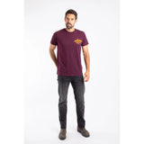Weird Fish Mountain Valley Back Print Graphic T-Shirt - Aubergine